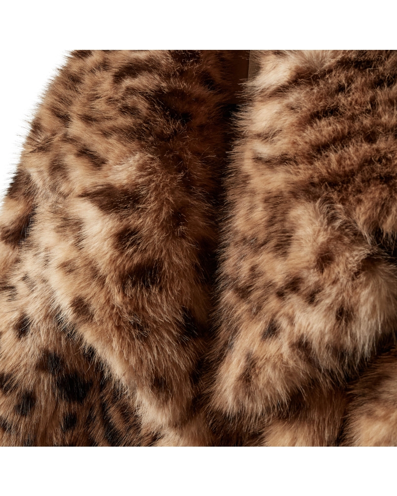 Sofie Schnoor Laurie faux fur leopard jacket leopard