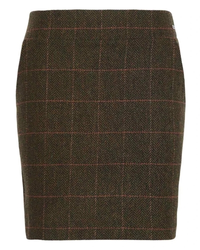 Barbour Birch mini skirt spiced pumpkin