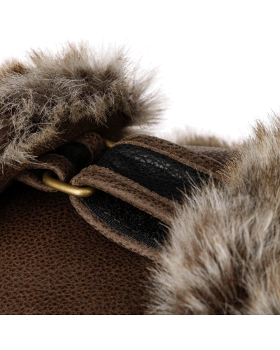 Stetson Bomber cap cowhide brown/black