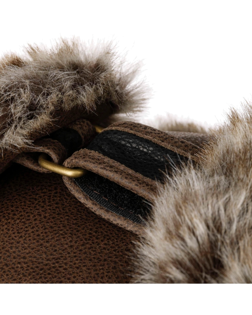Stetson Bomber cap cowhide brown/black