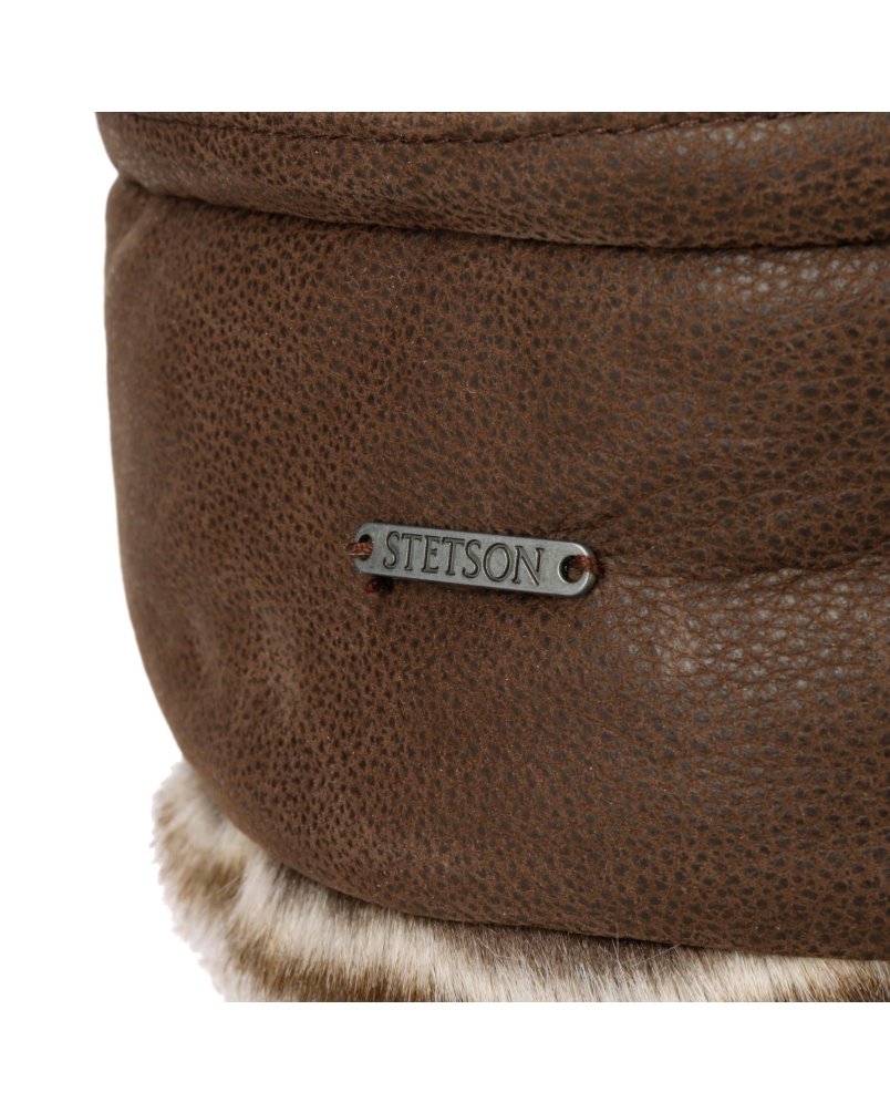 Stetson Bomber cap cowhide brown/black