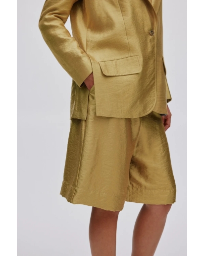 RABENS SALONER Rabens Saloner Feliza woven gold shorts