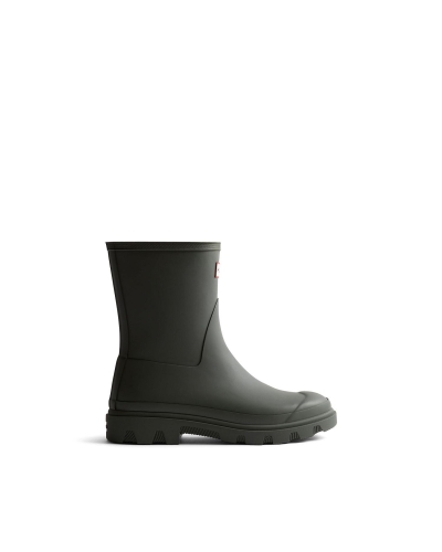 Hunter Unisex Downpour short wellington boots dark olive