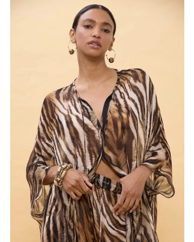 Lola Casademunt Zebra print shirt brown/black