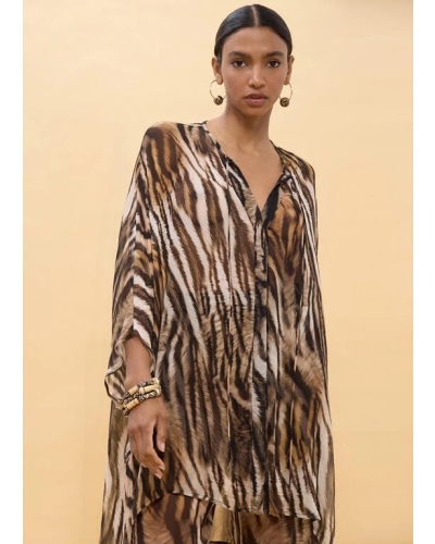 Lola Casademunt Zebra print shirt brown/black