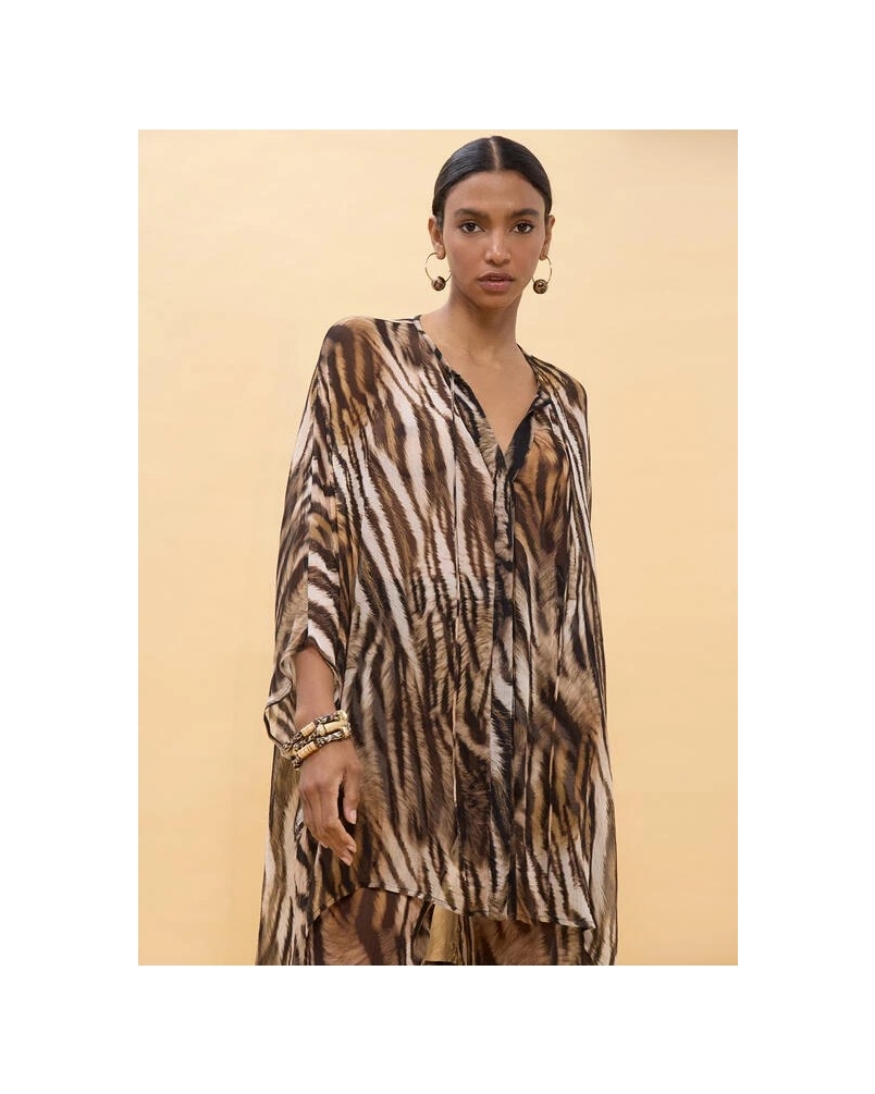 Lola Casademunt Zebra print shirt brown/black