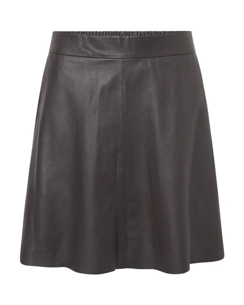 Depeche Dacy leather skirt 008 chocolate