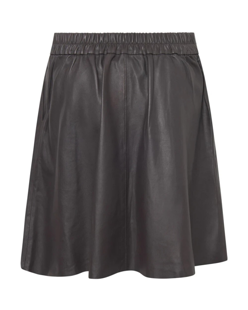 Depeche Dacy leather skirt 008 chocolate