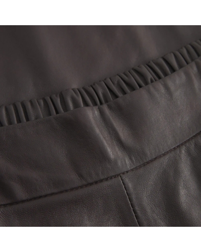 Depeche Dacy leather skirt 008 chocolate