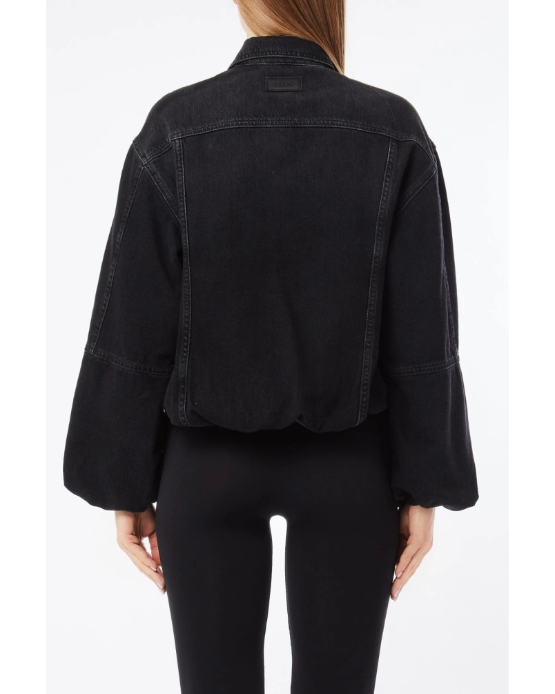 Liu Jo Denim jacket black den.black balloon wa