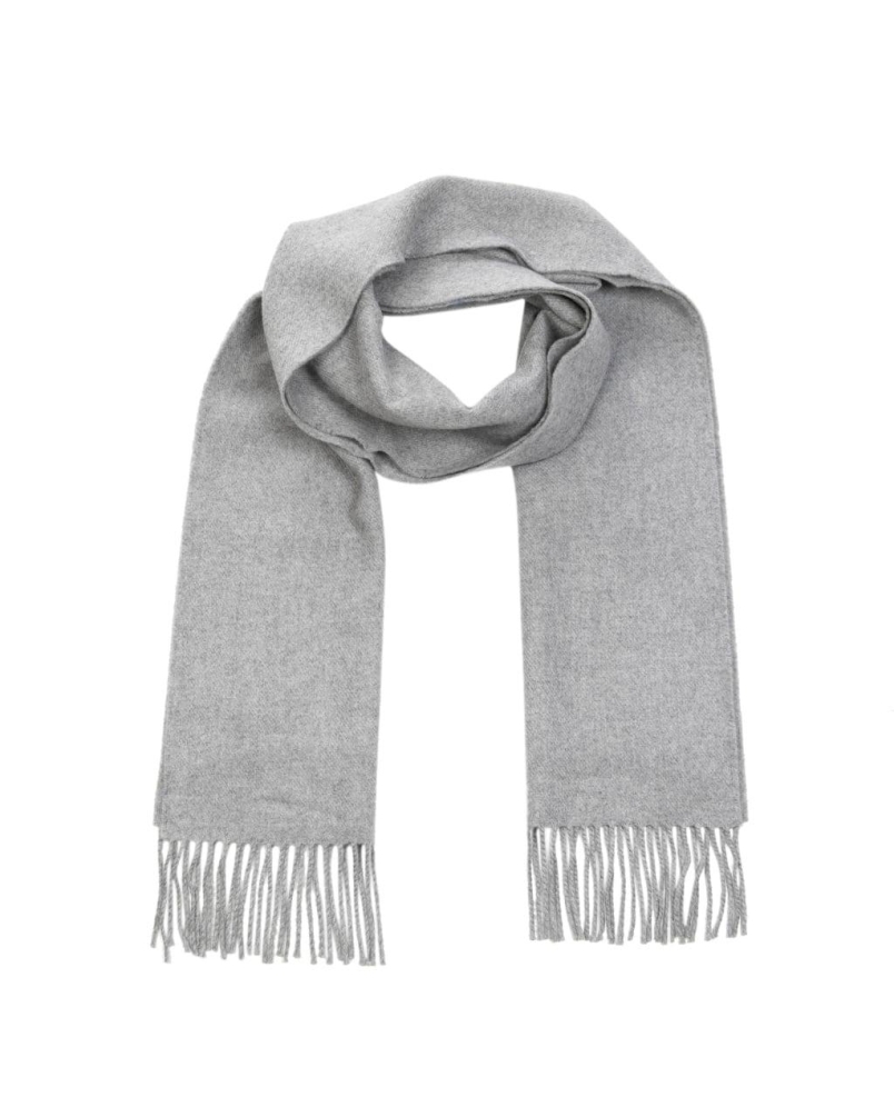 Merino Luxury Wool Scarf silver grey
