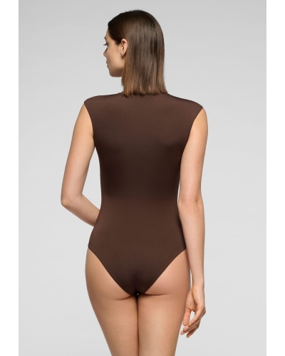Oroblu Skinwear- Sleeveless body round neck dark brown
