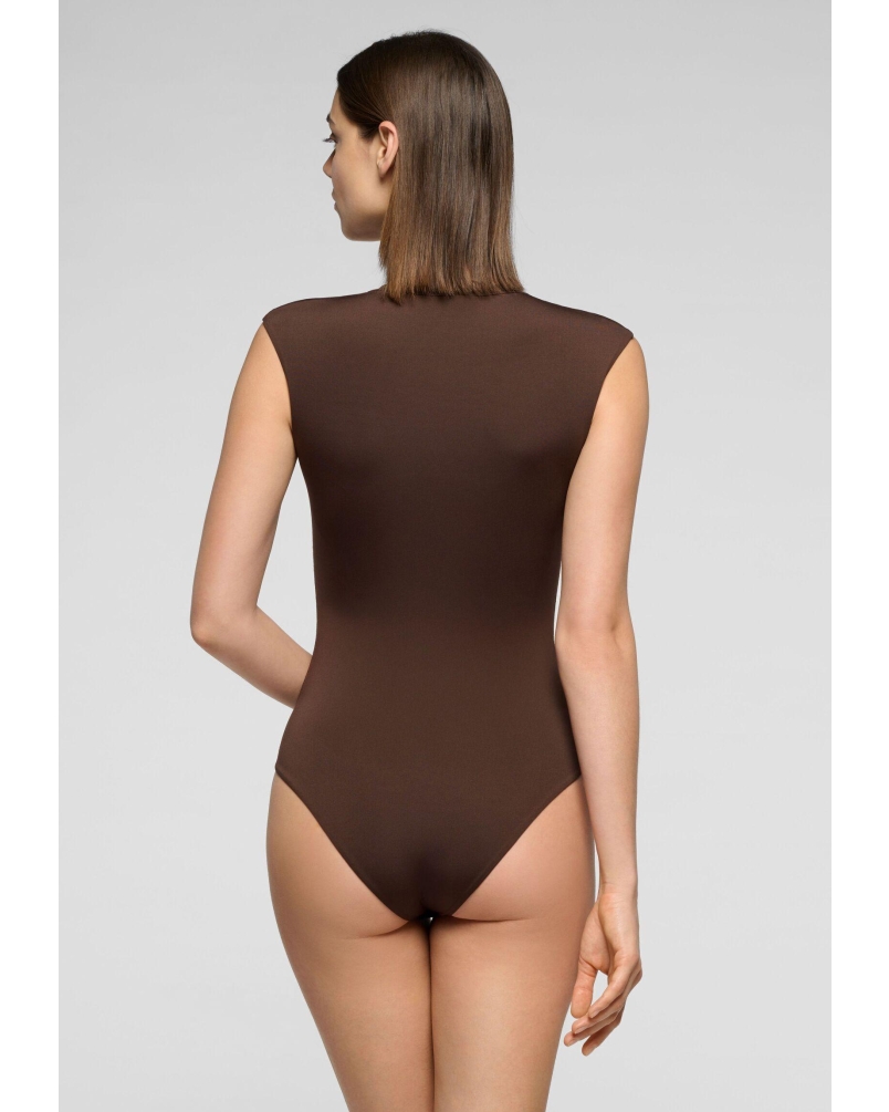 Oroblu Skinwear- Sleeveless body round neck dark brown