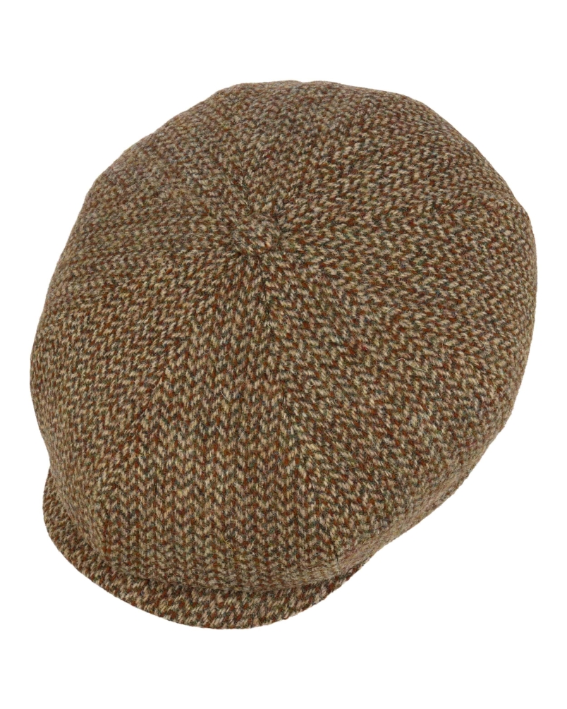 Stetson 8-Panel cap harris tweed brown