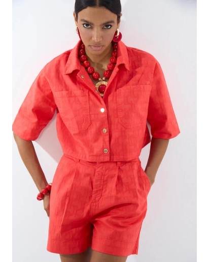 LOLA CASADEMUNT Lola Casademunt Short sleeve overshirt coral