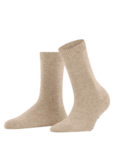 Falke Cosy Wool dames sokken beige melange--