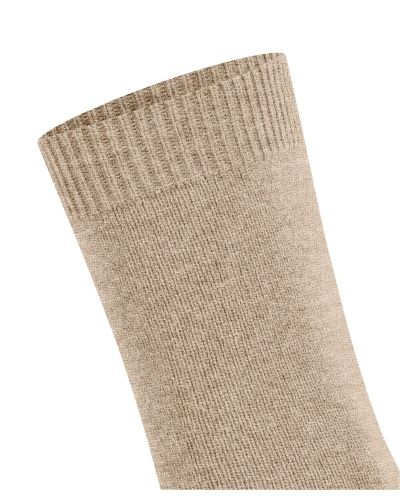 Falke Cosy Wool dames sokken beige melange--