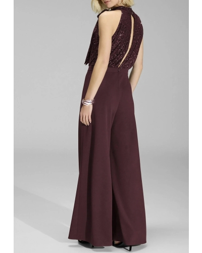 Swing Jumpsuit pailletten merlot merlot