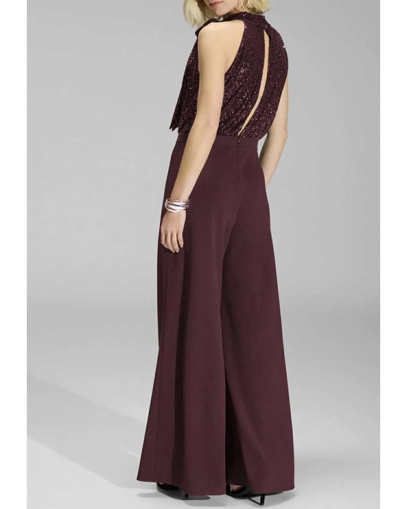 Swing Jumpsuit pailletten merlot merlot