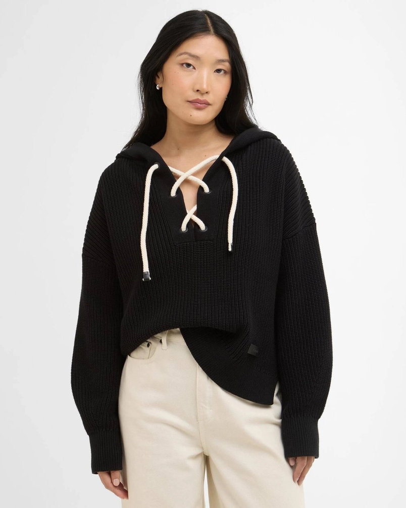 Barbour Daya knitted jumper black black-
