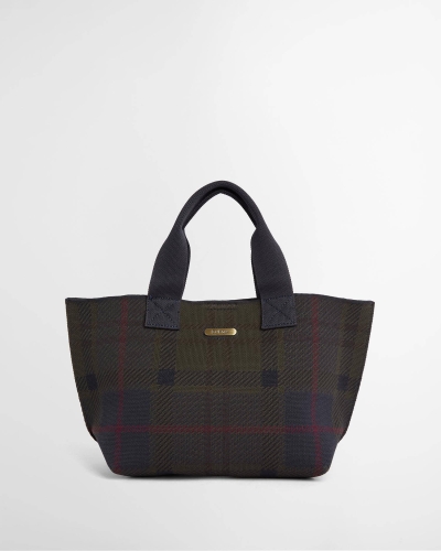 Barbour Layla tartan mini tote bag shadow classic tartan