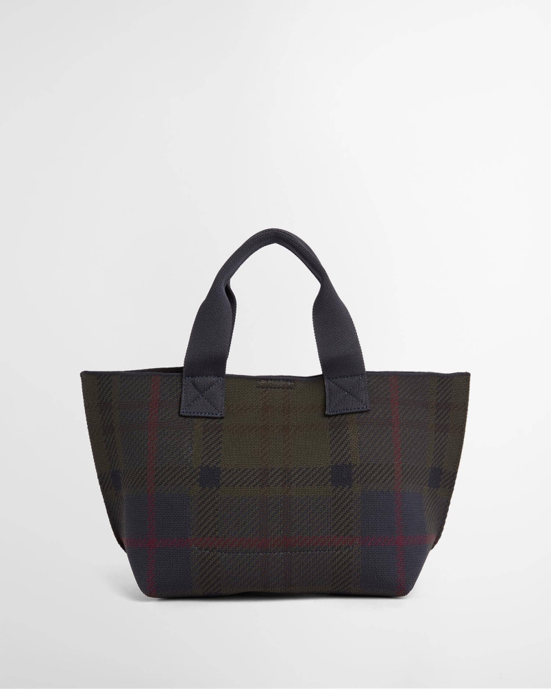 Barbour Layla tartan mini tote bag shadow classic tartan