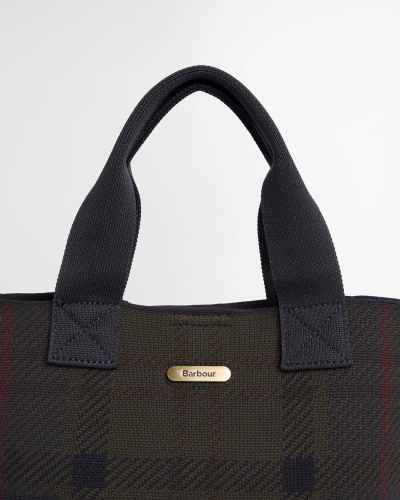 Barbour Layla tartan mini tote bag shadow classic tartan