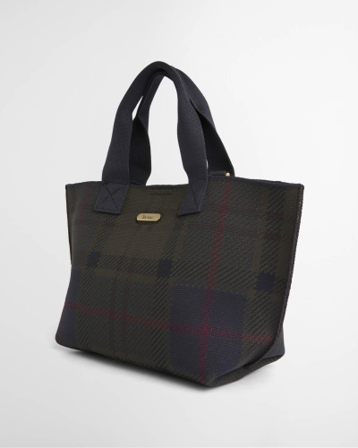 Barbour Layla tartan mini tote bag shadow classic tartan