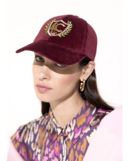 LOLA CASADEMUNT Lola Casademunt Velvet Cap with LC Patch