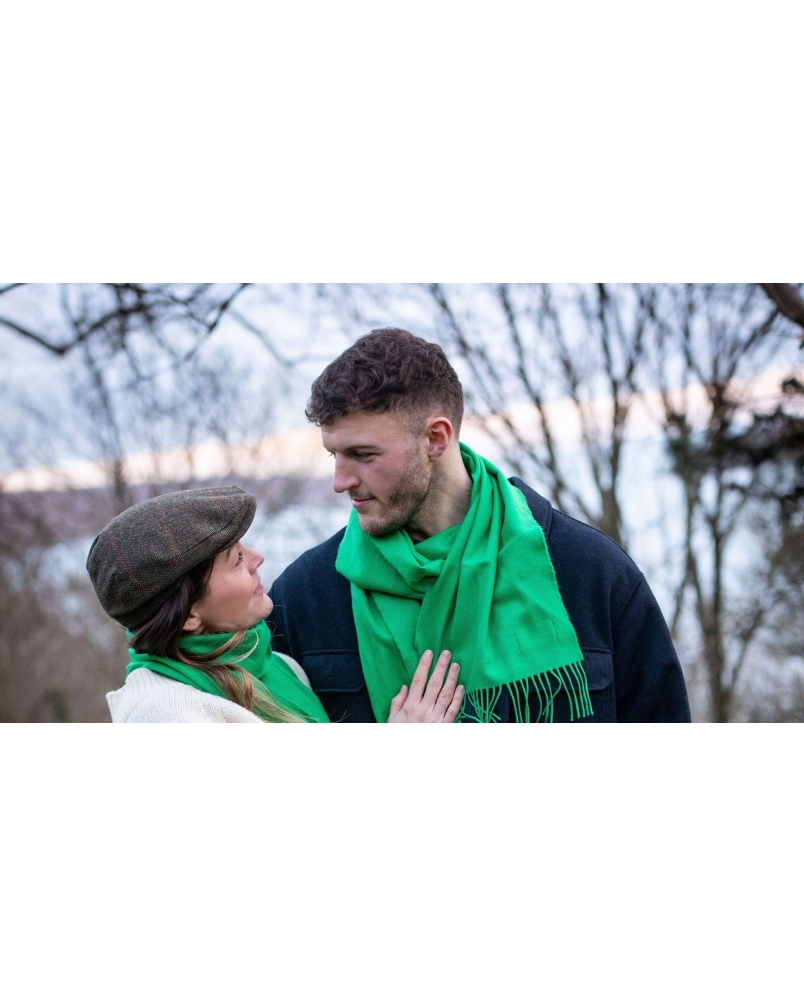 Merino Luxury Wool Scarf kelly green
