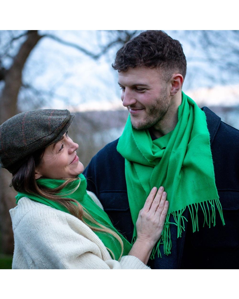 Merino Luxury Wool Scarf kelly green