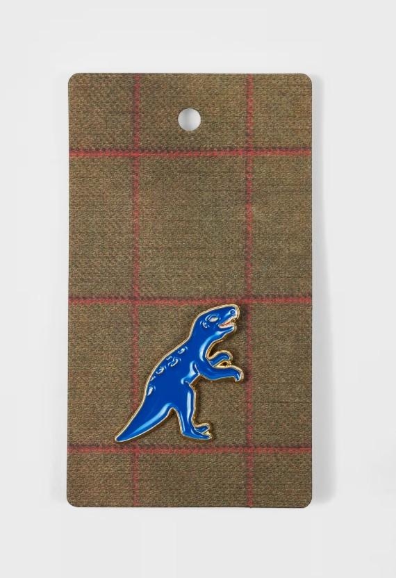 Barbour x Paul Smith Pin badge bl75 blue dinosaur