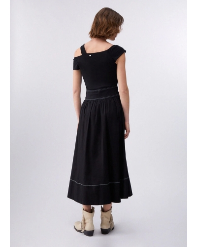 Liu Jo Dress with Bardot neckline black/black