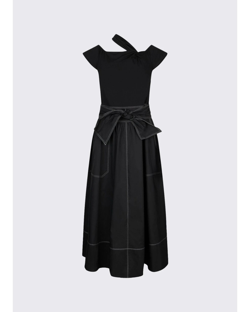 Liu Jo Dress with Bardot neckline black/black