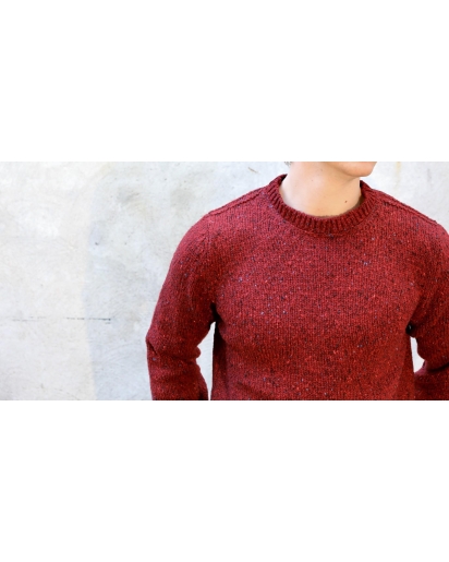 FISHERMAN OUT OF IRELAND Fisherman Donegal Fleck Crew Neck Sweater