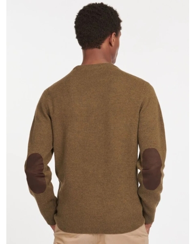 Barbour Essential patch crew neck sweater willow green