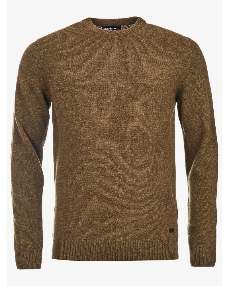 Barbour Essential patch crew neck sweater willow green