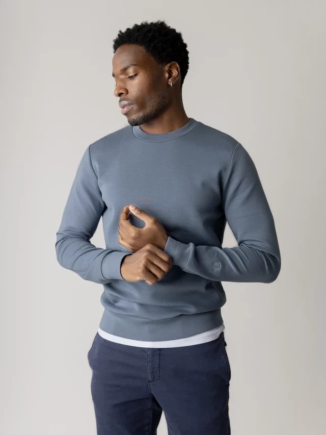 Mos Mosh Gallery Abel Crew Neck Sweat flint stone