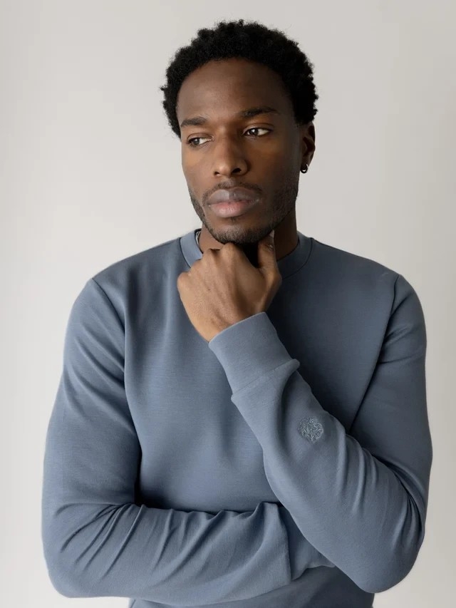 Mos Mosh Gallery Abel Crew Neck Sweat flint stone