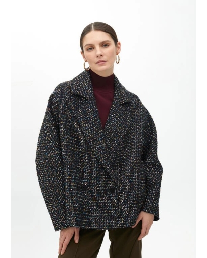 LOLA CASADEMUNT MULTICOLOR TWEED JACKET