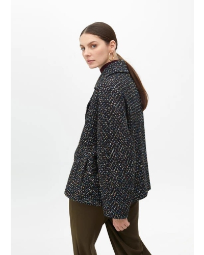 MULTICOLOR TWEED JACKET negro-azul