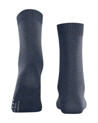 Falke Cosy Wool dames sokken dark blue melange