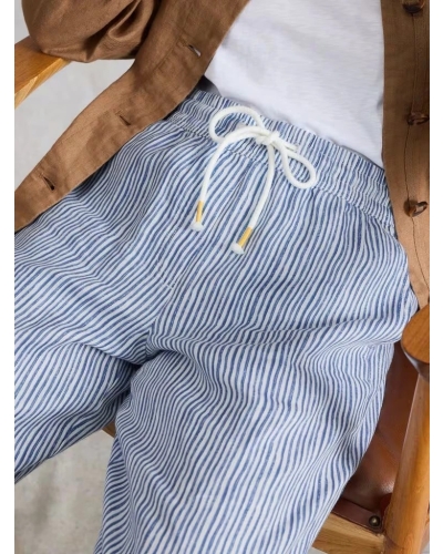 White Stuff Ally linen trousers blue mlt