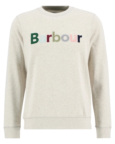 Barbour Pique logo sweatshirt ecru ecru marl