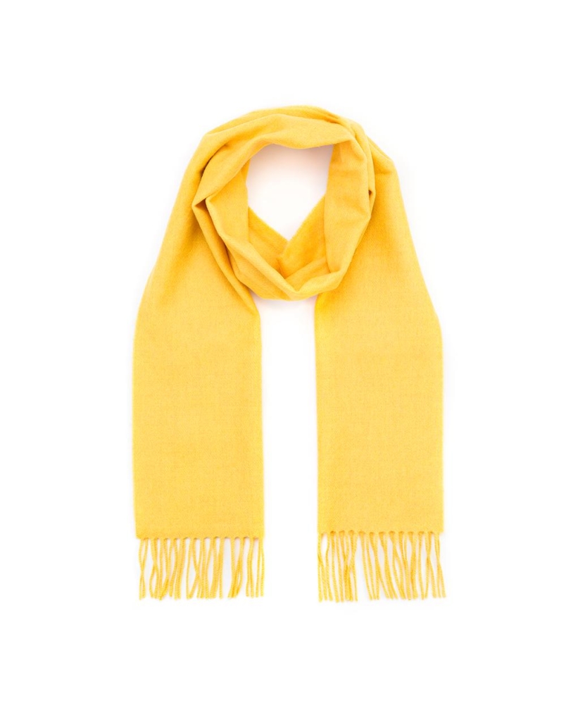 John Hanly Merino Luxury wool scarf sunshine yellow