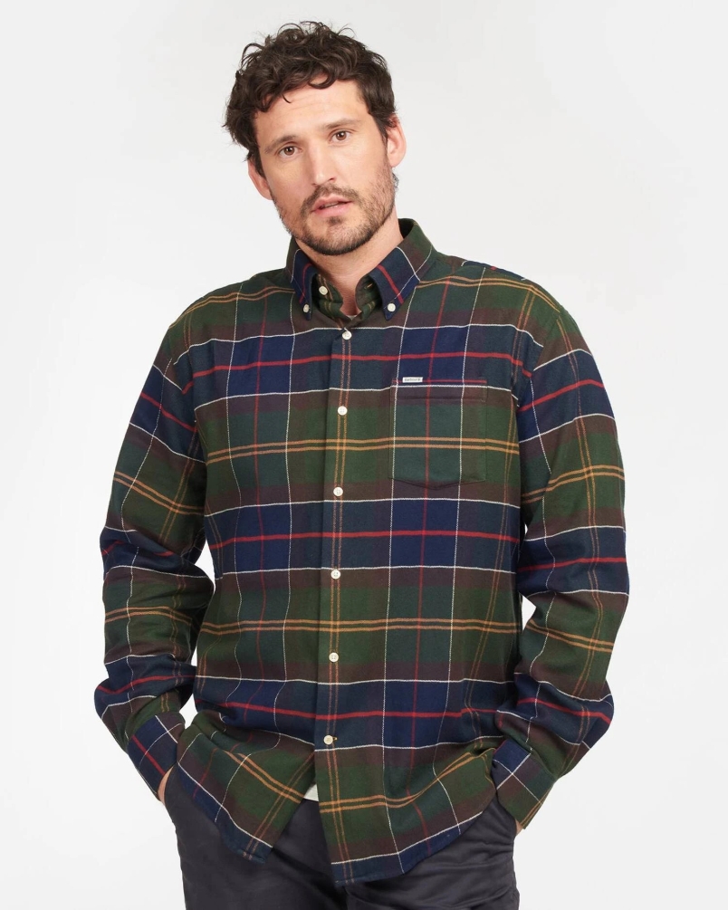 Barbour Hogside tartan shirt green