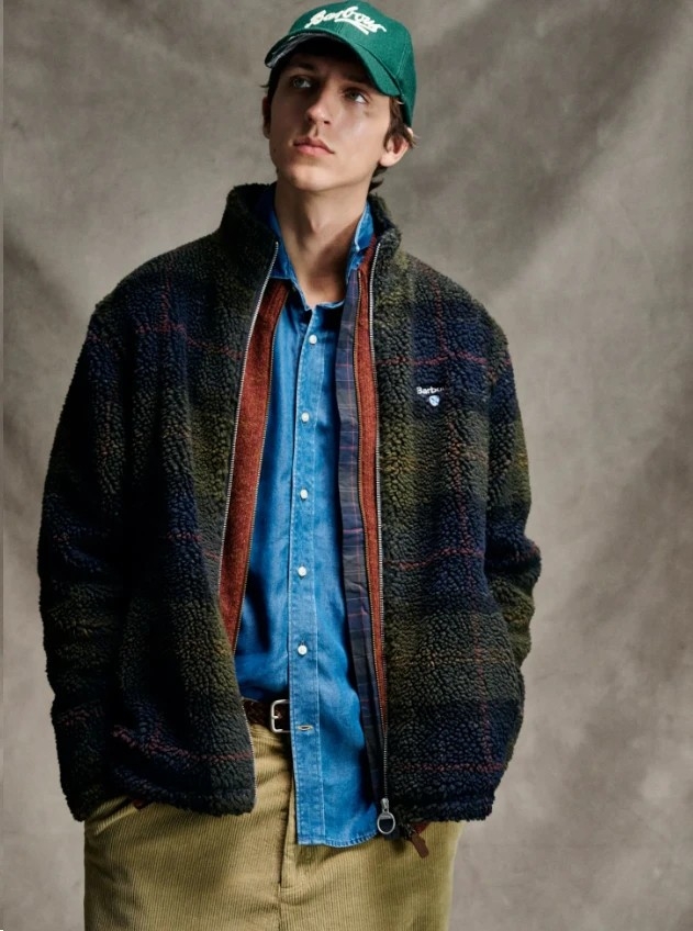 Barbour Tartan sherpa fleece shadow classic tartan