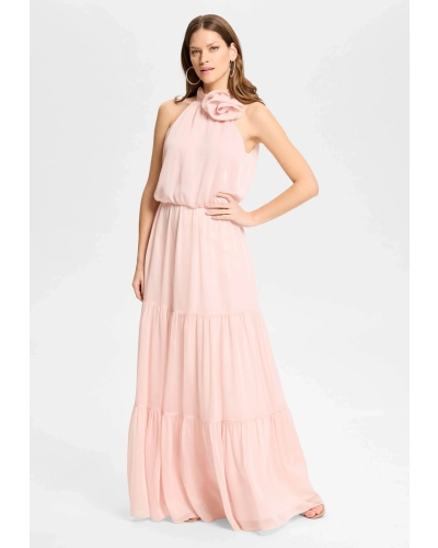 Swing Evening dress with flower soft pink