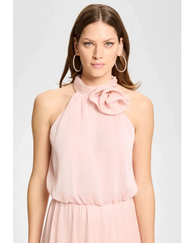 Swing Evening dress with flower soft pink