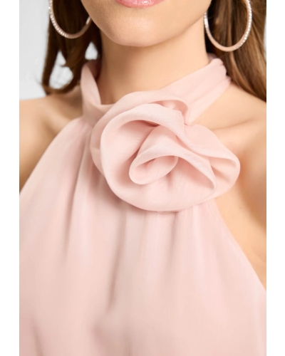 Swing Evening dress with flower soft pink